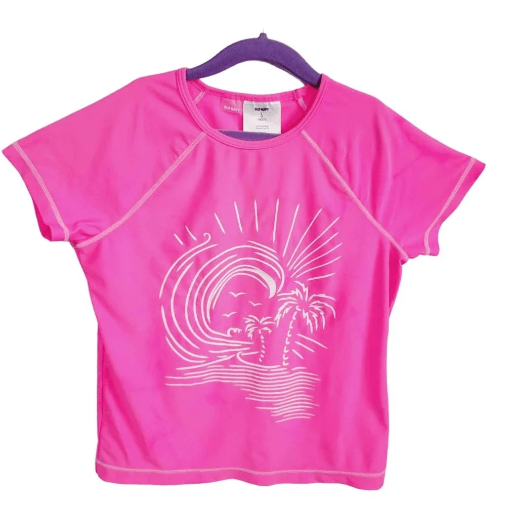 Old Navy Kids Short Sleeve Swim T-Shirt Size Large